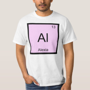 Camiseta Alexia Name Chemistry Elemento Periódico Mesa