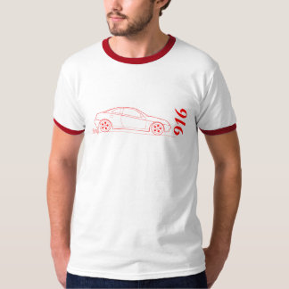 Camiseta Alfa 916 Gtv do lado - esboço no vermelho