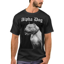 Camiseta alfa dos homens do pitbull do cão