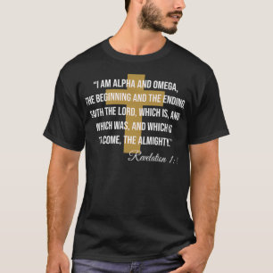 Camiseta Alfa Omega Revelação 18 Bíblia Verso Christian 
