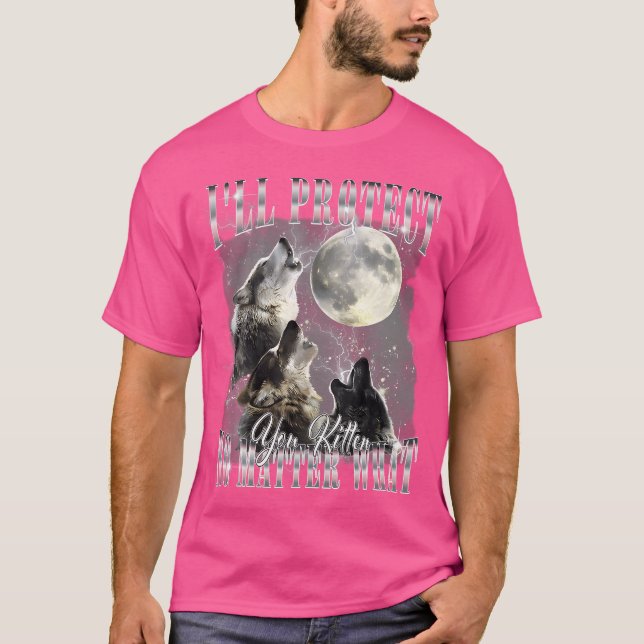 Camiseta Alfa Wolf, Vou Protegê-Lo Engraçado. (Frente)