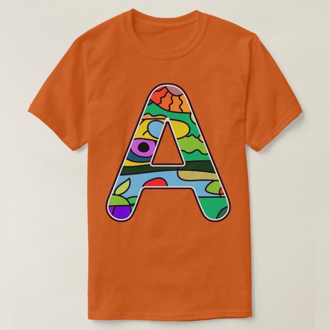 Camiseta Alfabeto A 3 (Frente do Design)