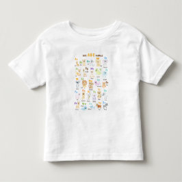 Camiseta Alfabeto Animal ABC Animais fofos