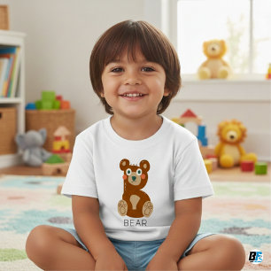 Camiseta Alfabeto Animal B Para Urso