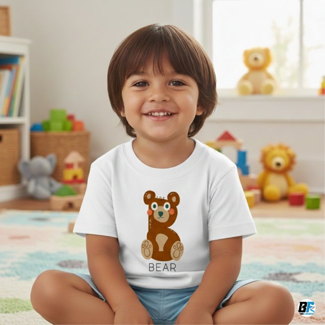 Camiseta Alfabeto Animal B Para Urso (Criador carregado)