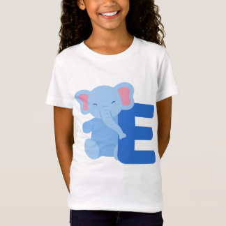 Camiseta Alfabeto Animal E para elefante