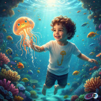 Alfabeto Animal J de Jellyfish (Água-viva)
