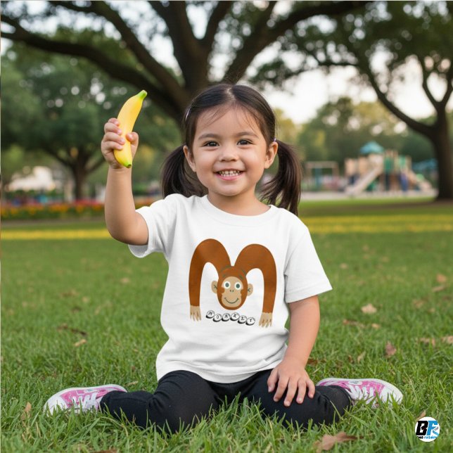 Camiseta Alfabeto Animal M Para Macaco (Criador carregado)