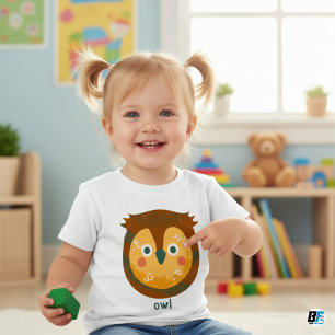 Camiseta Alfabeto Animal O Para Coruja