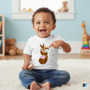 Camiseta Alfabeto Animal S de Esquilo