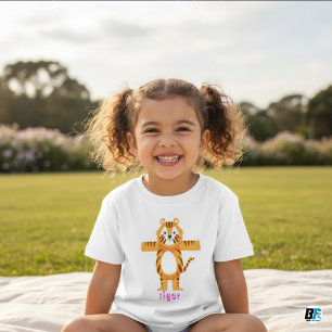 Camiseta Alfabeto Animal T Para Tigre