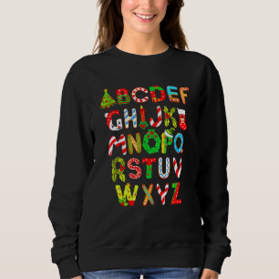 Camiseta Alfabeto de Natal ABCs Elemeno Para Professor Alu