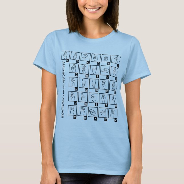 Camiseta Alfabeto do ASL (Frente)
