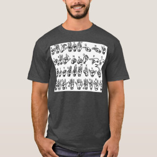 Camiseta Alfabeto em Língua de Sinais Americana