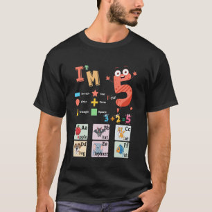 Camiseta Alfabeto Fonética & Ideia de Forma Para Crianças E