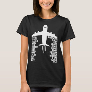 Camiseta Alfabeto Fonético Piloto Avião 1