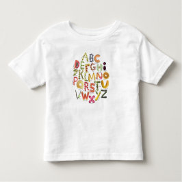 Camiseta Alfabeto fruta e Veggie - Comida ABC -