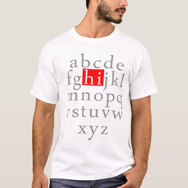 Camiseta Alfabeto HI (Frente)