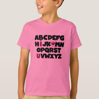 Camiseta Alfabeto I Love U