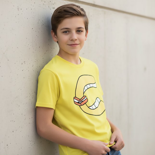 Camiseta Alfabeto Letra C (Criador carregado)