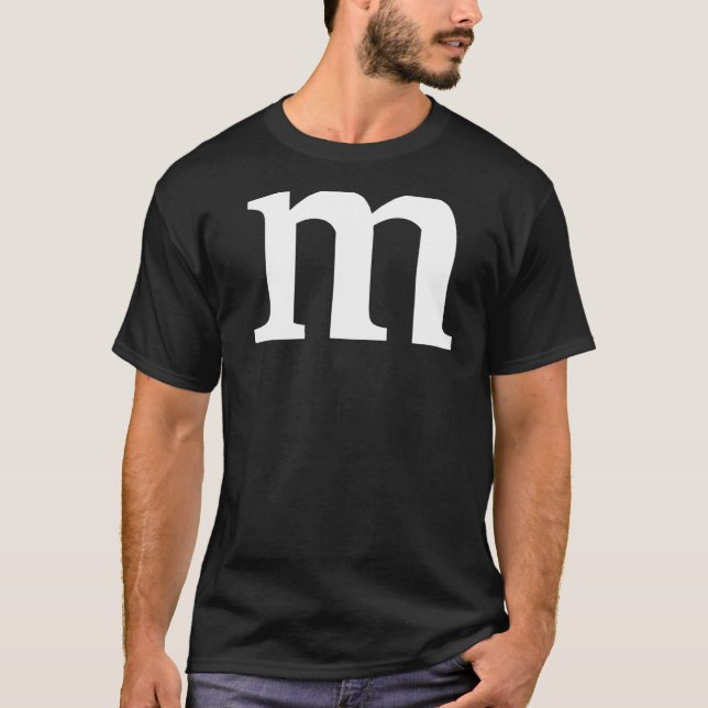 Camiseta Alfabeto Letra M Minúscula (Frente)
