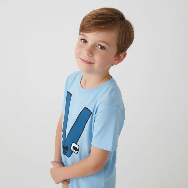 Camiseta Alfabeto Letra V (Criador carregado)