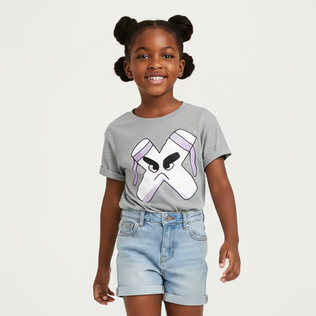 Camiseta Alfabeto Letra X (Criador carregado)