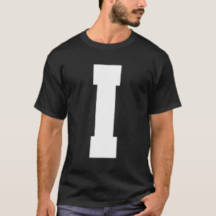 Camiseta alfabeto maiúscula I
