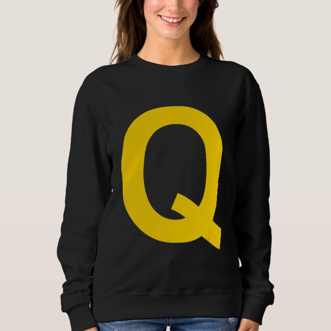 Camiseta alfabeto maiúscula Q (Frente)
