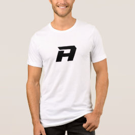 Camiseta Alfabeto Personalizado A Para Homens e Mulheres