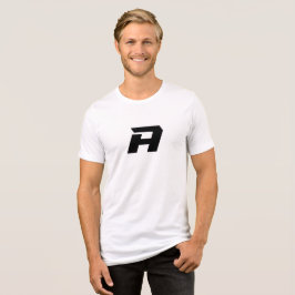 Camiseta Alfabeto Personalizado A Para Homens e Mulheres