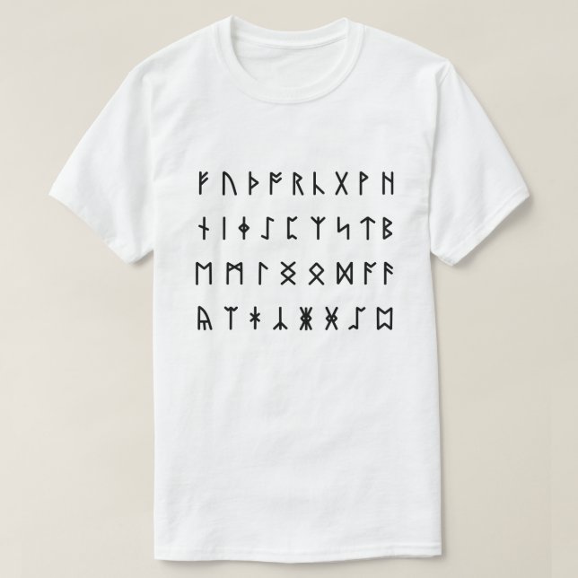 Camiseta Alfabeto Runic [Futhorc] (Frente do Design)