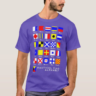 Camiseta Alfabeto Sinalizador de Sinal Náutico