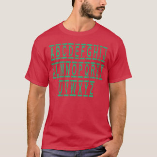 Camiseta alfabetos menina amor