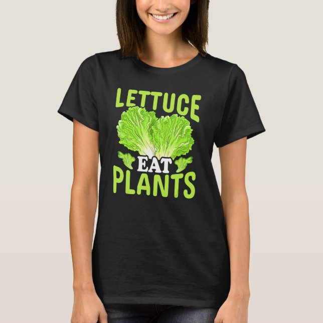 Camiseta Alface Coma Plantas Comida Vegana E Vegetariana (Frente)