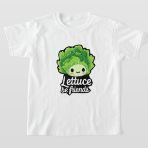 Camiseta Alface Kawaii Fofa – “Sejamos Amigos”