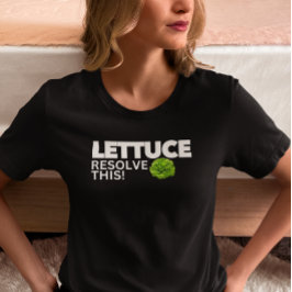 Camiseta Alface Resolva Isso! Engraçado Vegano