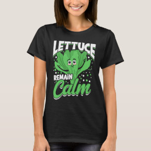 Camiseta Alface Romana Calma Atenção Plena Piada Vegana Veg