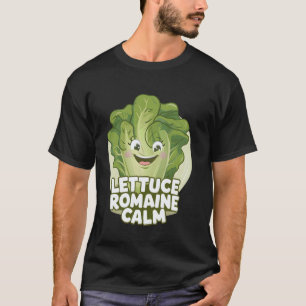 Camiseta Alface Romana Calma Vegana Vegetariana Alface Fofa
