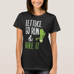 Camiseta Alface Vá Correr E Couve-Flor É Um Vegetariano Eng