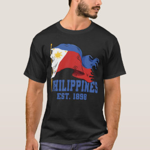 Camiseta Alfinete da Bandeira das Filipinas Dia da Independ