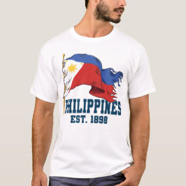 Camiseta Alfinete da Bandeira das Filipinas Dia da Independ