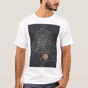 Camiseta Alfinete de Mapa de Futebol Minimalista em Linha d