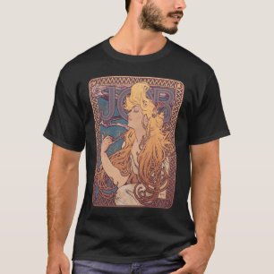 Camiseta Alfonse Mucha Job Art Nouveau mulher