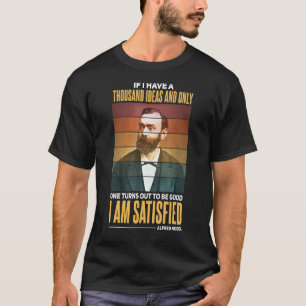 Camiseta Alfred Nobel, pesquisador químico e citação cientí