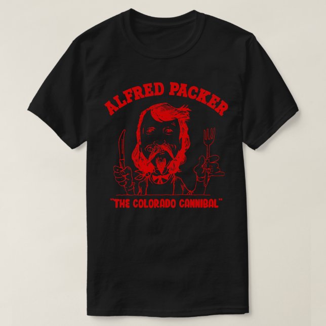 Camiseta Alfred Packer O Colorado Cannibal (Frente do Design)