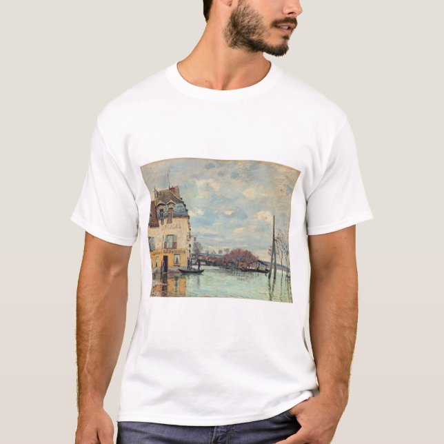 Camiseta Alfred Sisley - Inundações em Port-Marly 1872 (Frente)
