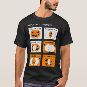 Camiseta Álgebra Booleana, Trick Ou Tratat Pumpkin Venn Dia