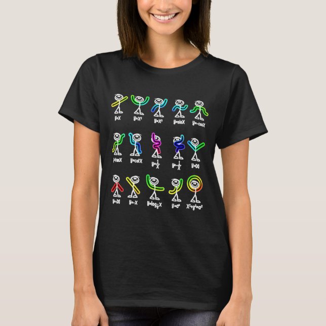 Camiseta Algebra Dance Funny Graph Figures Math  (Frente)