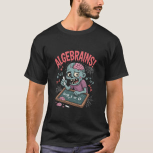 Camiseta Álgebra Divertida Zumbi Professor de Matemática Ha